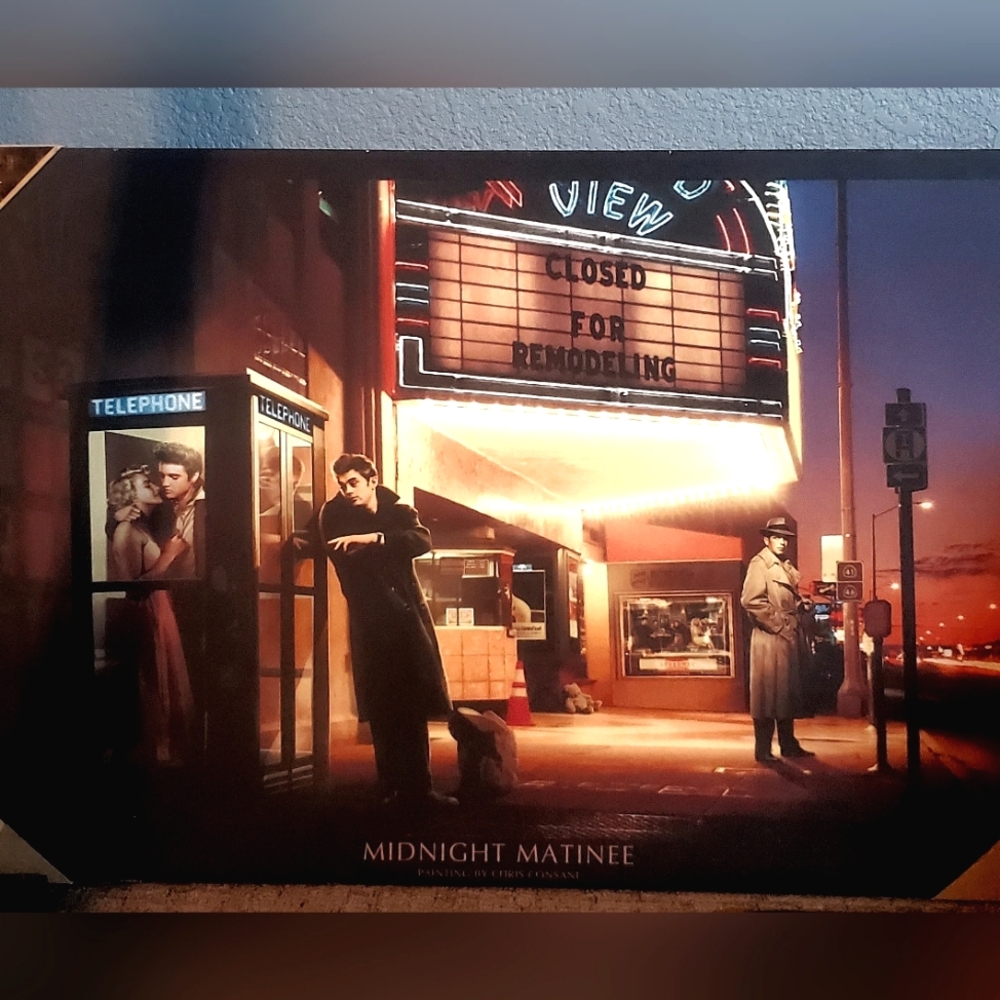 Light-up "Midnight Matinee - James Dean,Humphrey Bogart, Elvis & Marilyn Monroe